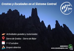 cartel crestas escaladas sistema central